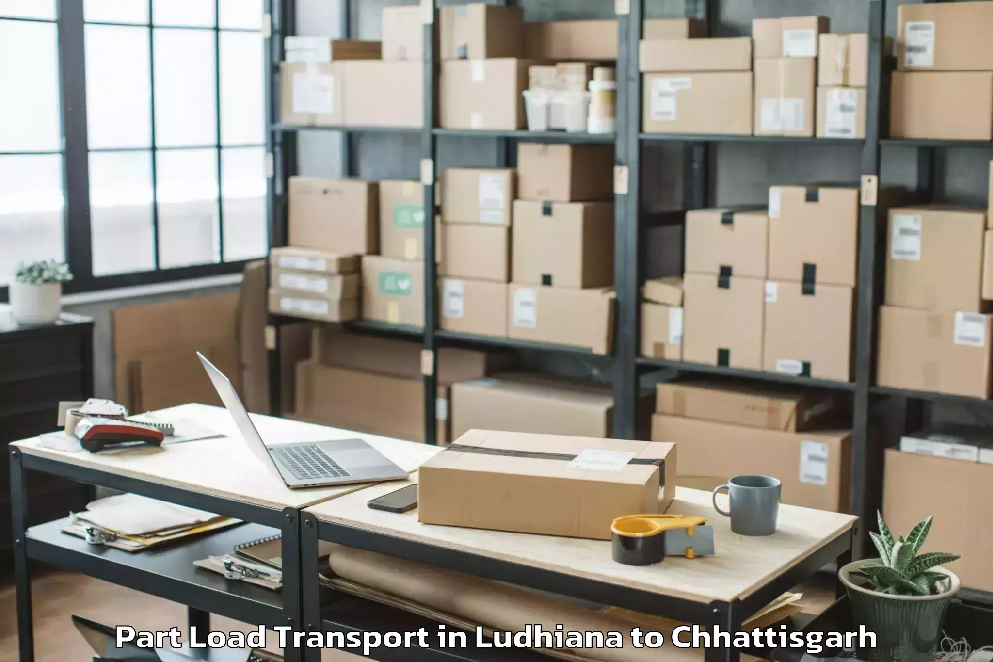 Expert Ludhiana to Sarangarh Part Load Transport